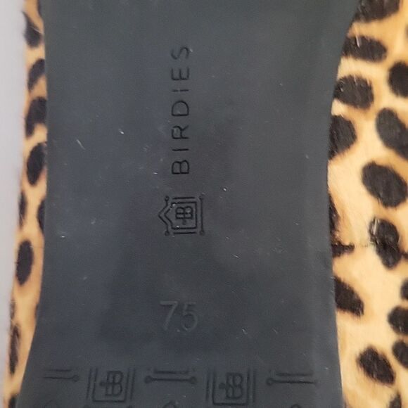 BIRDIES The Starling Leopard Print Flat Shoes Calf Hair Sz 7. 5  Cheetah - Picture 16 of 16